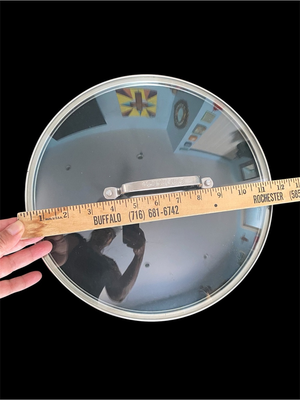Cuisinart Tempered Glass Cookware Replacement Lid with Metal Handle Standard 12”